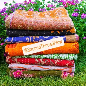 Kantha Throw Blanket