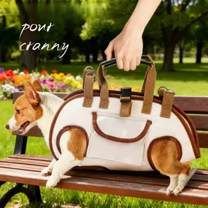 3PCS Pet Backpack Set, Dog Sling Carrier Bag + Vest Harness + Leash, Portable Outdoor Travel Kit for Small Dogs