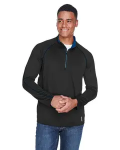 Men's Wrinkle-Free Stretch Dress Shirt | Ash City - North End 88187 Men's Radar Quarter-Zip Performance Long-Sleeve Top Menswear Aesthetics