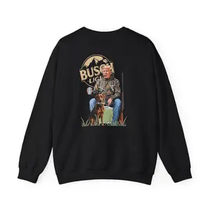Trump hunting sweatshirt, Busch light hoodie with trump, Busch light sweatshirt, trump 2024, trump beer sweatshirt
