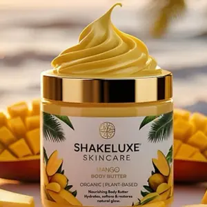 ShakeLuxe Skincare Mango Body Butter for Smooth and Soft Skin moisturizing bodybutter