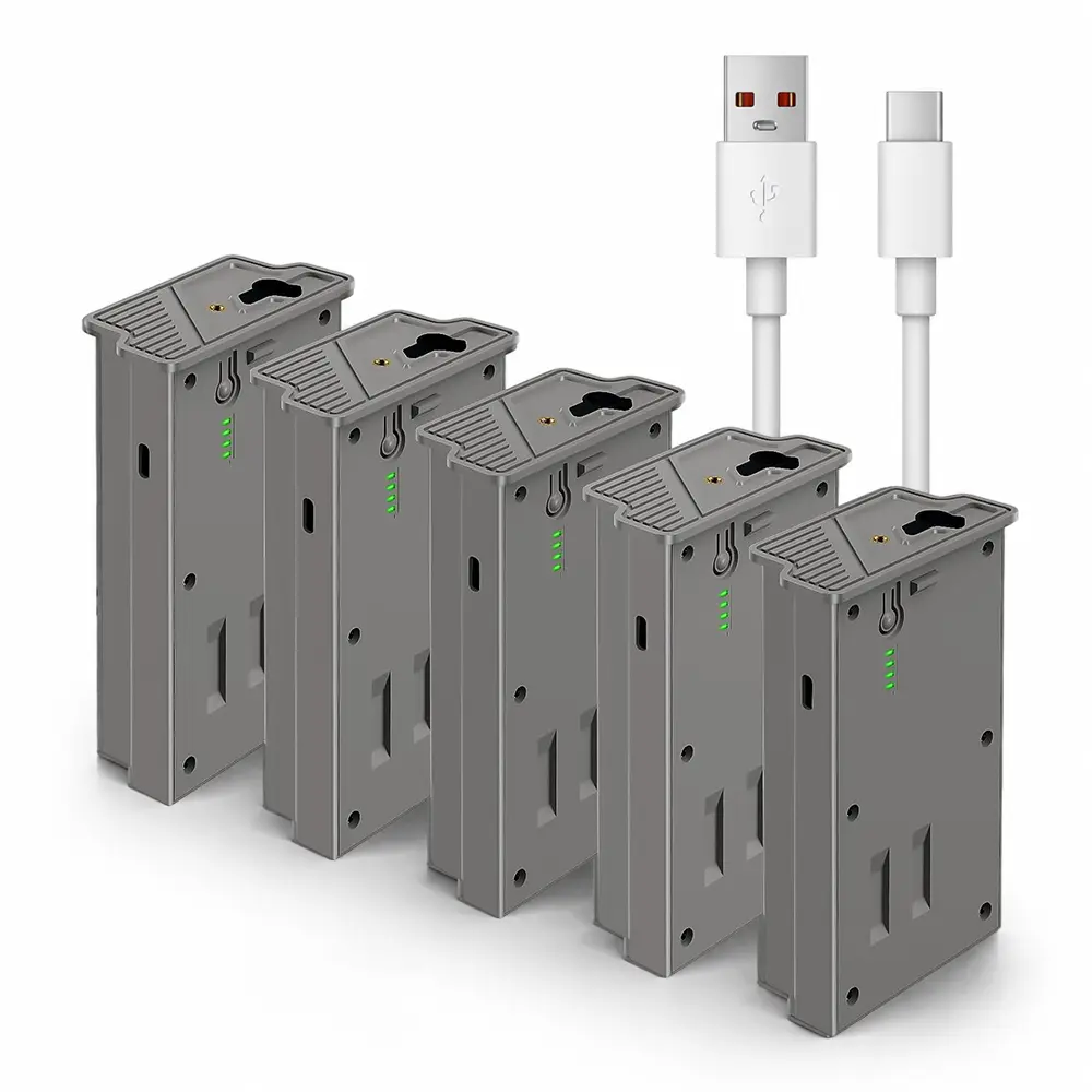 MADOT 5-Pack 6000mAh Rechargeable Trail Camera Batteries, Lithium Replacement Power Packs Compatible with Reveal Ultra, X Gen 3.0, Pro 3.0, X Pro, X Gen 2.0, XB & SK, Solar Charging
