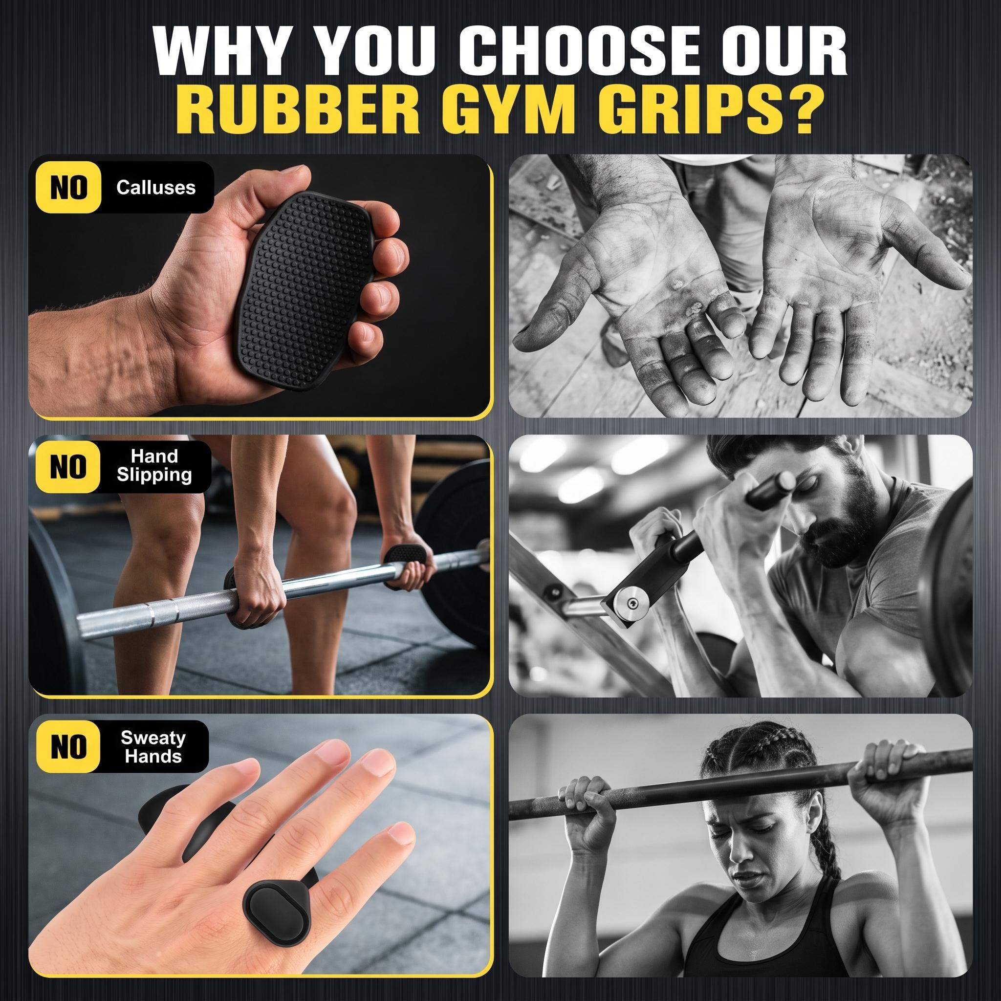 Unisex Anti-Slip Silicone Gym Grip Pads - Palm-Fit Shape Weightlifting Accessories with Palm Protection, Portable Storage Case, Suitable for Dumbbells, Pull-Ups
