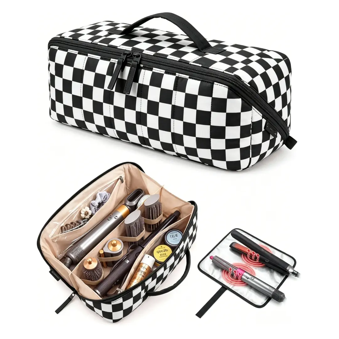 B-Travel Carrying Case for Shark Hair Dryer Flexstyle FlexFusion Airwrap Brush Double-Layer Hair Accessories Tools Storage Bag for Revlon Hairdryer Styler Organizer