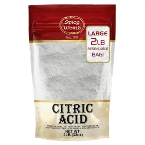 Citric Acid 2 LB Bag - 100% Pure, Food Grade & Non-GMO - Citric Acid Powder For Cleaning, Bath Bombs, Preserving - Fine Granular