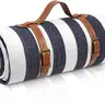 80”x 80” Picnic Blanket Extra Large, Waterproof and Foldable Beach Blanket, 3-Layer Outdoor Blanket for 6 to 8 Adults, for Camping, Park, Beach, Grass, Indoors