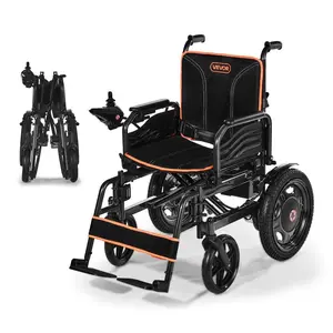 VEVOR Electric Wheelchair for Adults, 265lbs Capacity, Foldable Lightweight Motorized Wheelchair, 13-Mile Long Travel Range, All-Terrain Powered Chair, Portable for Seniors Disabled