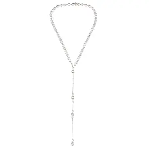 Exquisite Pearls Necklace Tassel Backdrop Long Body Chain Pendant