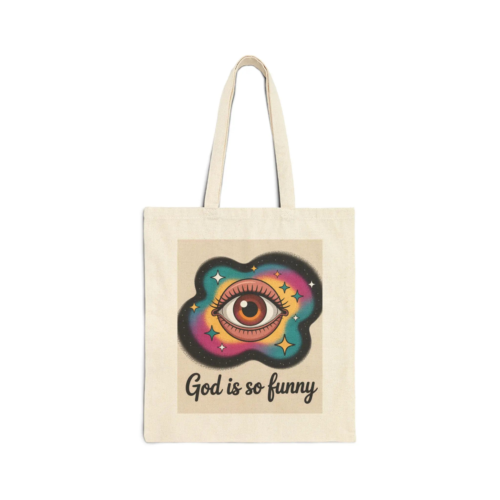 Eye Catcher Tote Bag, Stylish Canvas Bag, Gift for Her, Grocery Tote, Eco-Friendly Shopping Bag, Boho Chic, Humor, Funny, School, Work, Travel, Baby Diaper Bag, Office Supply, Desk Tote, Everyday Wear, Christian