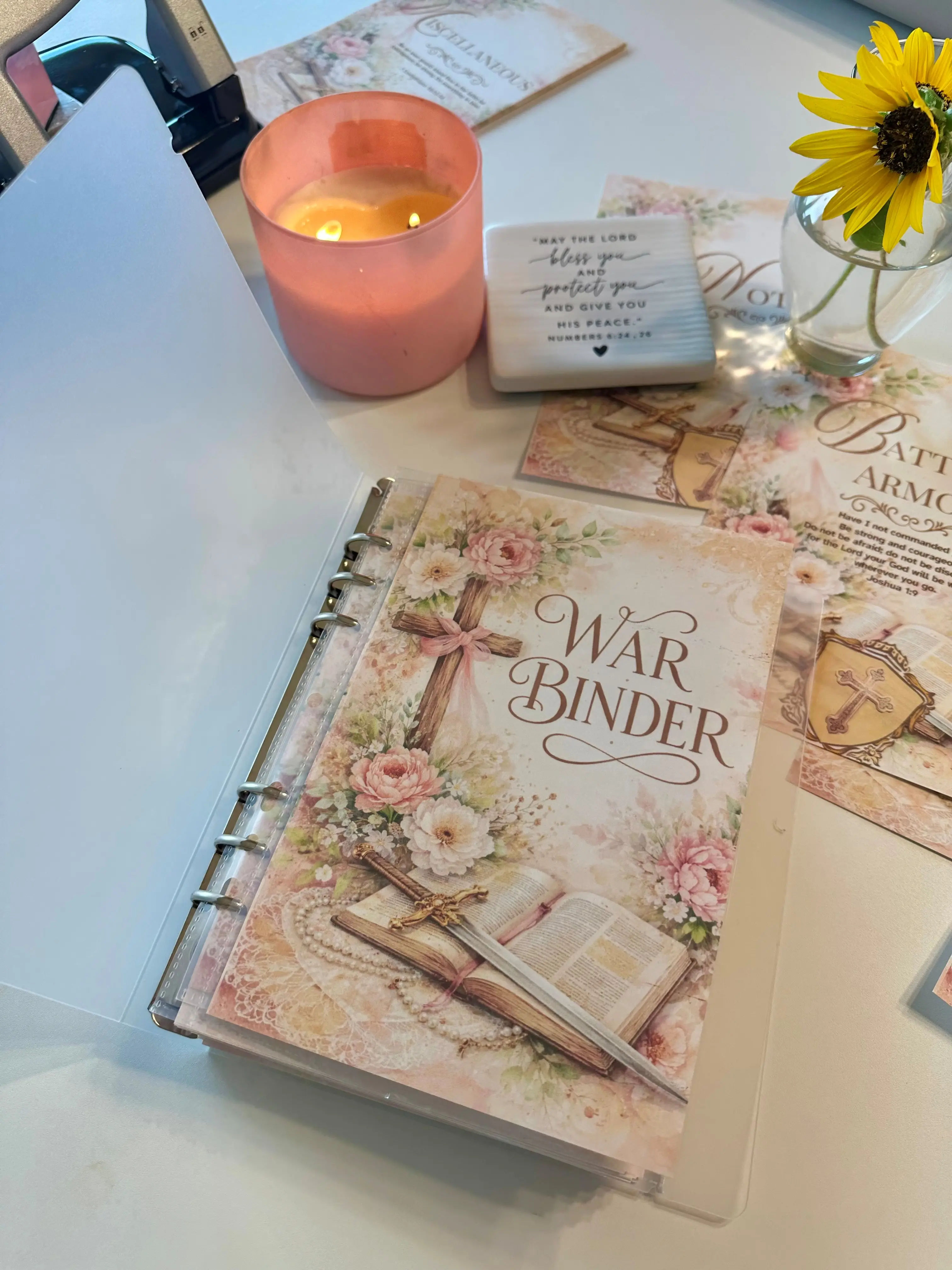 A5 Christian War Binder | Personalized Prayer & Bible Study Binder | Choose Your 7 Sections | Binder or Refill Only | Faith Journal | Bible Study Organizer