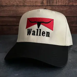 Vintage Style Wallen Embroidered Snapback Trucker Hat for Men and Women