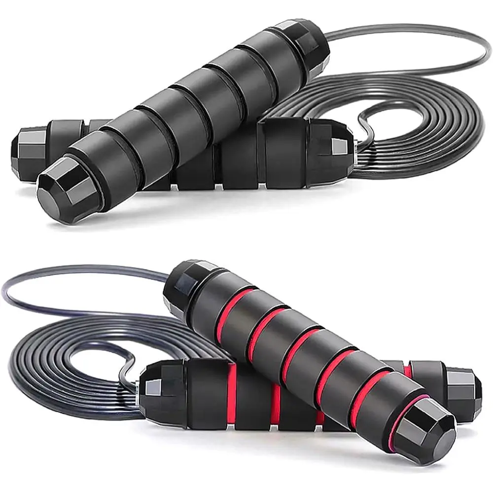 Digital Tracking Count Jump Rope Pack Anti-Tangle Adjustable Steel Wire Cordless Skipping Rope Full Spare Accessory Kit