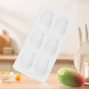 1pc 6 Cavity Mango Silicone Cake Baking Mold For Mousse Chocolate Chiffon Cheese Ice Cream Dessert Bakeware Pan Decorating Tools
