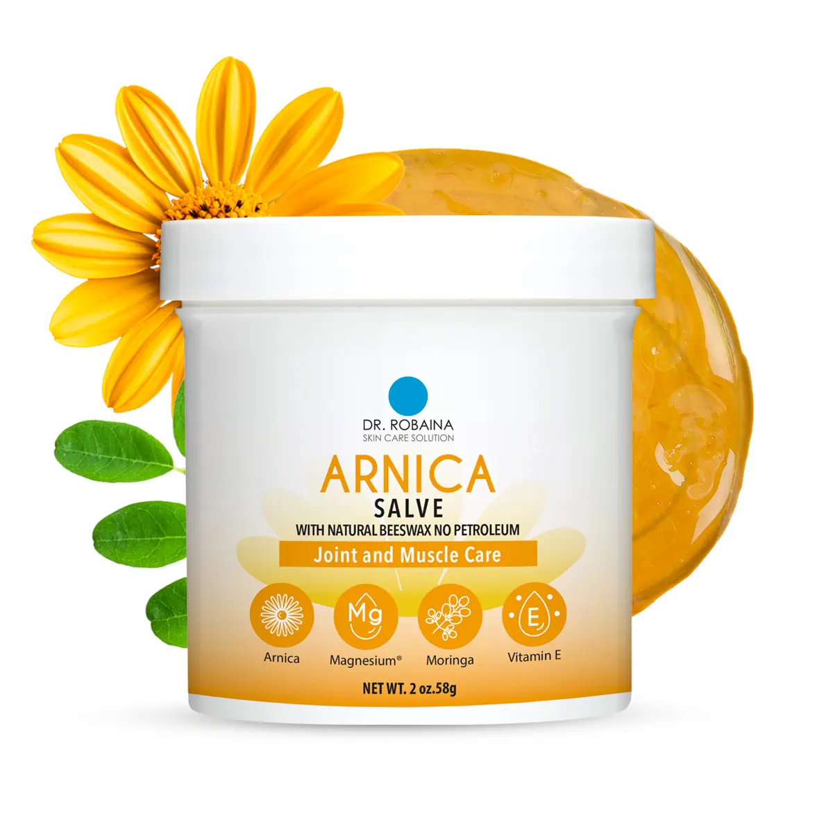 Dr. Robaina Arnica Salve - Concentrated Recovery Balm with Natural Beeswax & Moringa, 2oz