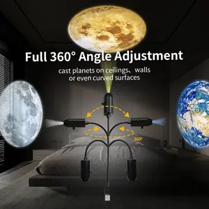 Trendy Starry Sky Moonlight Lamp, Creative LED Night Light for Bedroom, Logo Projection Instagram Backdrop Lighting