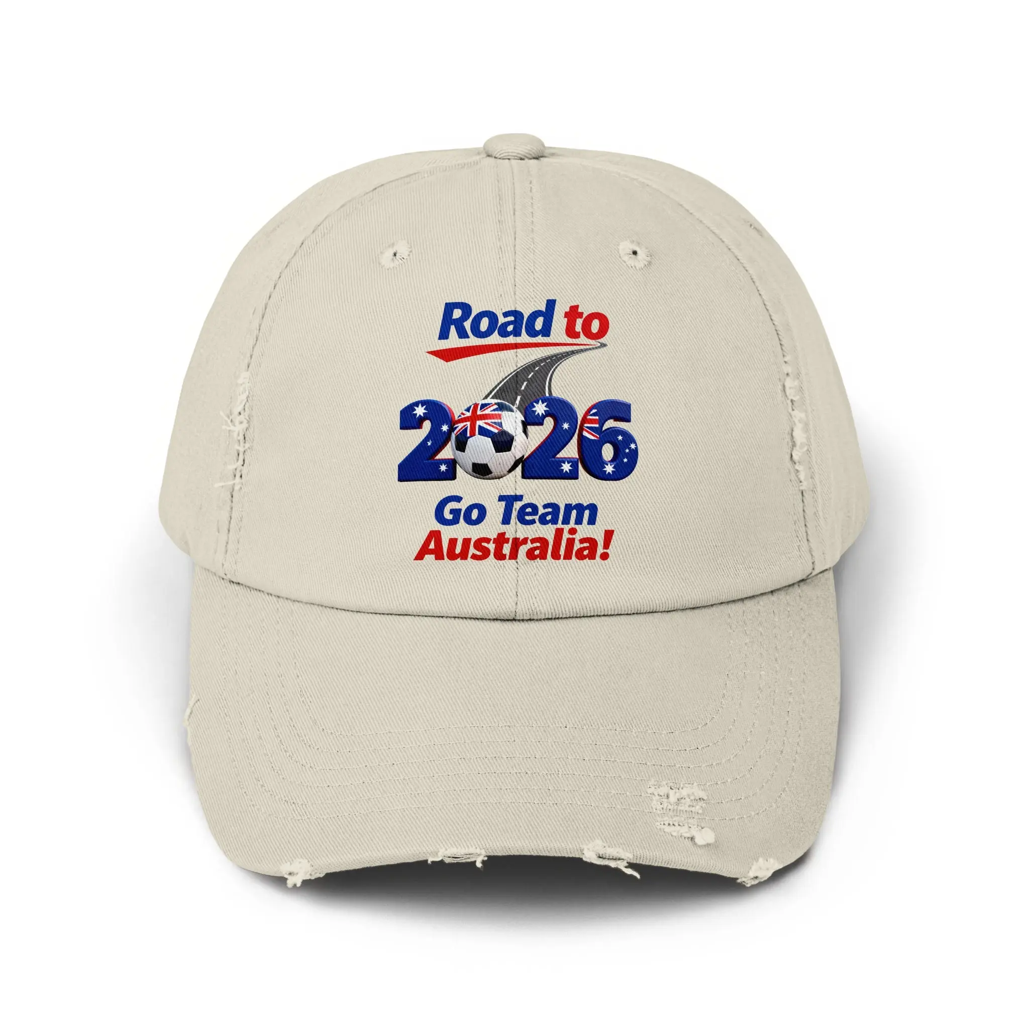 Australia Distressed Soccer Cap: Limited Edition Road to 2026 Design