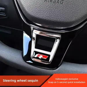 Rline R Logo Car Steering Wheel Sticker Accessories For Volkswagen Polo GTI Golf Passat Jetta Santana Scirocco Tiguan Artcon CC
