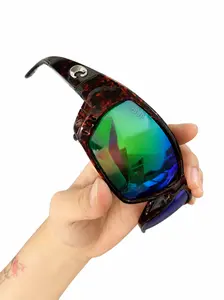 Costa Del Mar Polarized Sunglasses Silver Mirror Lens Tortoise Shell Frame Complete Package
