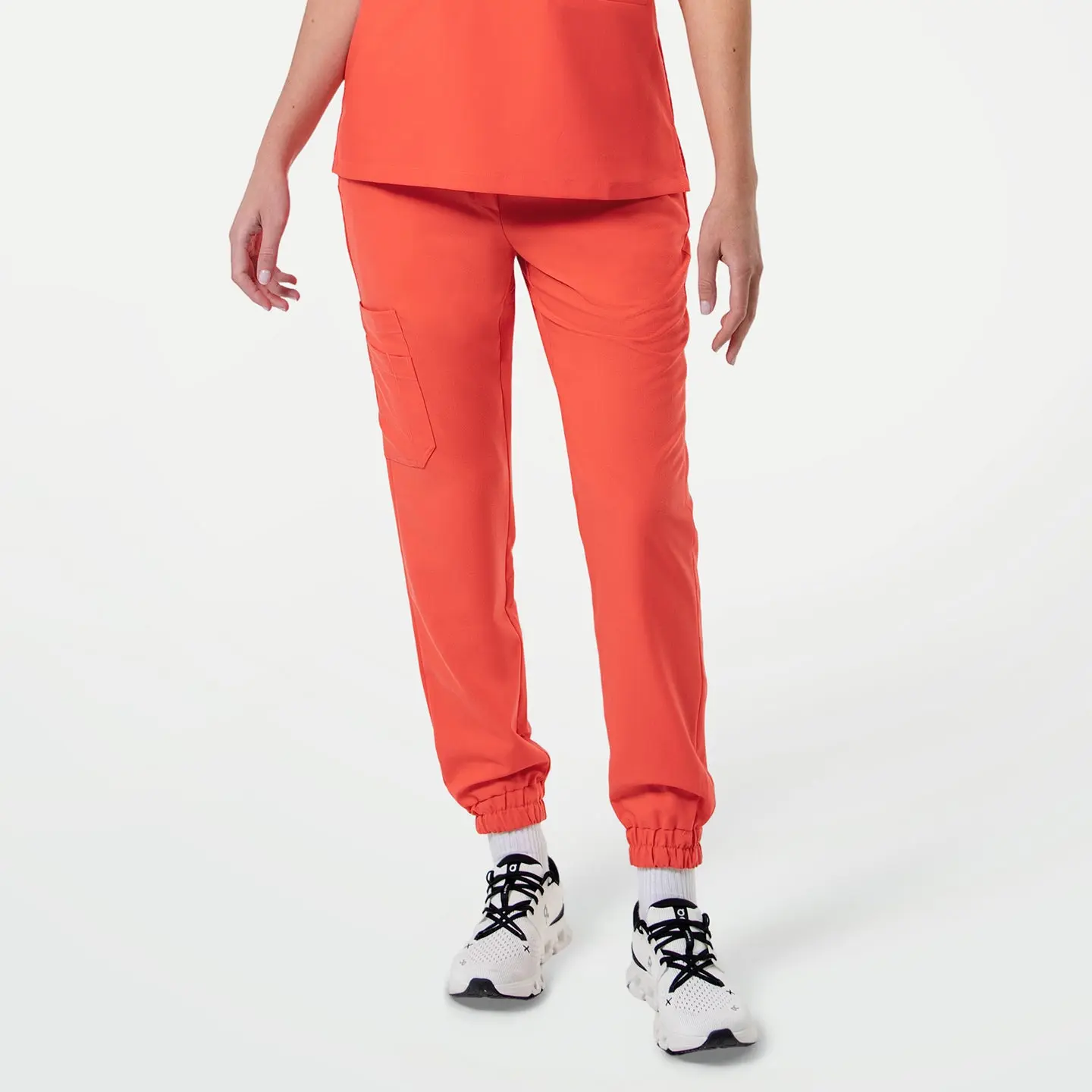 Zenir | Women's StretchFit Jogger Scrub Pants - Tiger Orange