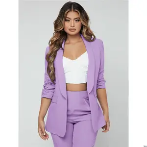Suit tiktok SXY Shawl Neck Open Front Blazer Pants