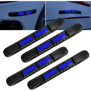4Pcs Car Bumper Guard Strip, Universal Front Rear Bumper Protector Anti-Collision Anti-Scratch for Cars SUV Pickup Truck(Blue)
