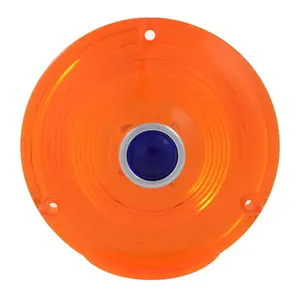 Grand General 4″ Pedestal Light Replacement Lens with Blue Dot - Durable Acrylic, Vintage Design, Fits Standard 4″ Lights, Amber & Red Options