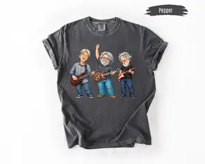 Comfort Colors Grateful Dead Shirt, Grateful  Band Members Bob Weir Jerry Garcia Phil Lesh Tribute Comfort Colors Tee, Classic Rock Jam Band Unisex  Cotton Womenswear Graphics Printed Streetwear