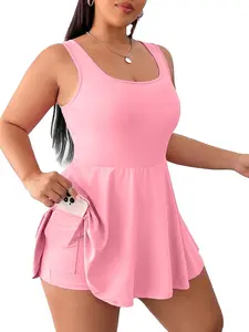 Women's Fashion Casual One-Piece Dress, Plus Size Ladies' Stylish Overall, Comfortable and Trendy Clothing for Daily Wear