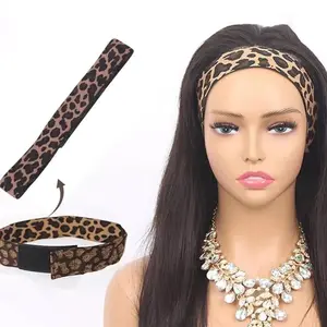 Leopard print wig grip headband, adjustable anti slip wig fixing strap, suitable for lace front wigs, comfortable elastic wig grip, suitable for women, stretchable and comfortable wig accessories for all hairstyles