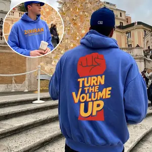 Zohran Mamdani Turn the Volume Up Hoodie Sweatshirt Shirt Zohran Madamni for NYC Shirt 2026 Democracy Clothing Gift for Men Women