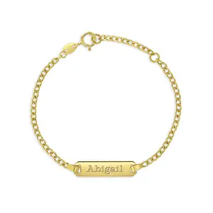 14k Classic Cuban Link Baby Bracelet 4.5" to 5.5"