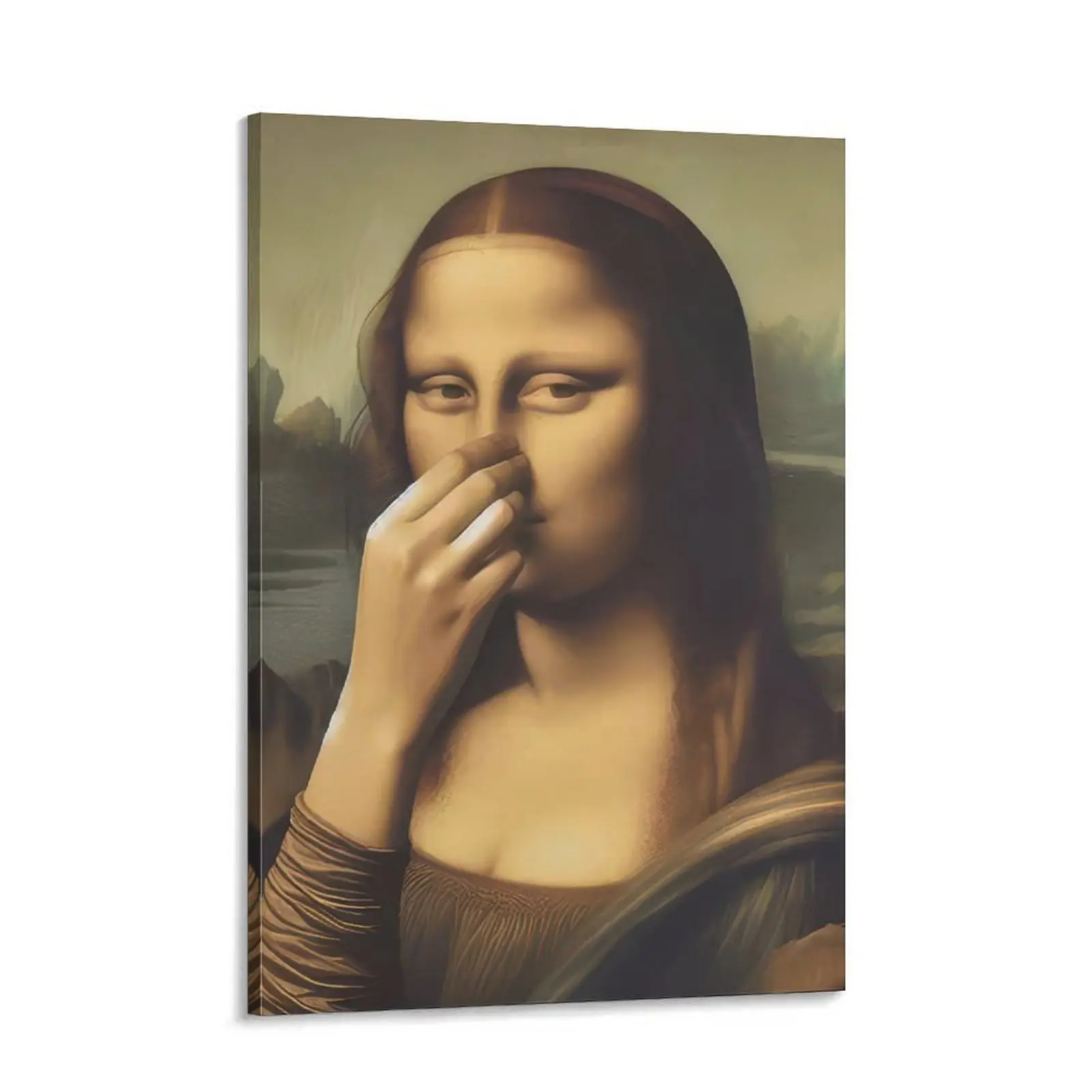 Funny Mona Lisa Retro Unframe-Style Toilet Canvas Poster - Multi-Size, Bright Colors, Warming Home Decor, Bathroom Indoor Wall Decoration, Creative Gift, Humor, Eclectic
