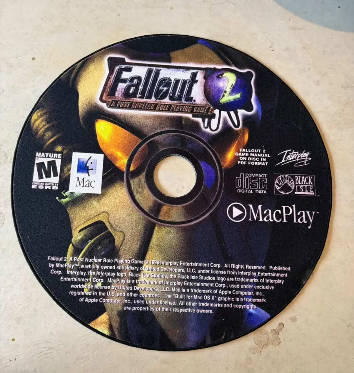 POST-NUCLEAR RPG DISC RUG