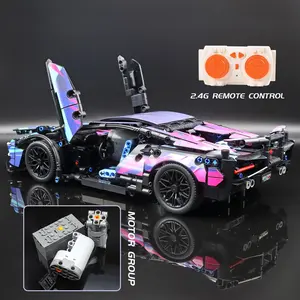 1314PCS Remote Control Sports Racing Car Building Blocks, Motorized RC Car Model with Rechargeable Battery, Collectible Gift for Adults & Kids