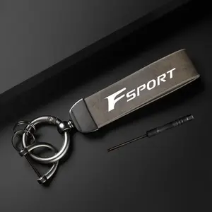 Car Keychain, PU Leather Car Keychain, Simple Design Car Interior Decoration Accessories for Lexus F SPORT ES RX NX LS UX LM LX GX LC RZ IS CT GS RC HS SC TX