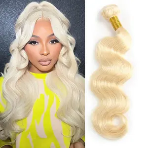 613 Human Hair Bundles Body Wave Blonde Bundles 100% Unprocessed 14A Grade Brazilian Virgin Human Hair 613 Hair Extensions for Women Virginhumanhair Tanglefree