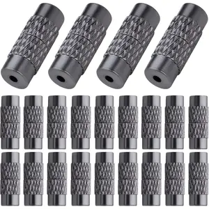 50pcs Gun Black Screw Twist Clasps Brass Barrel Tube Fastener Cord End Caps Jewelry Clasps Decorative Accessories for DIY Bracelet Necklace Craft Supplies Jewelry Making