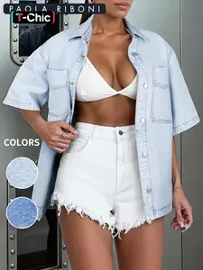 Women's Denim Coats, Jacket, Casual Shirt Top for Summer, Fashion Women's Clothing for Daily Wear Women's Denim Coats, Jacket, Casual Shirt Top for Summer, Fashion Women's Clothing for Daily Wear