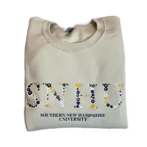 Custom Floral Print Embroidered Sweatshirt