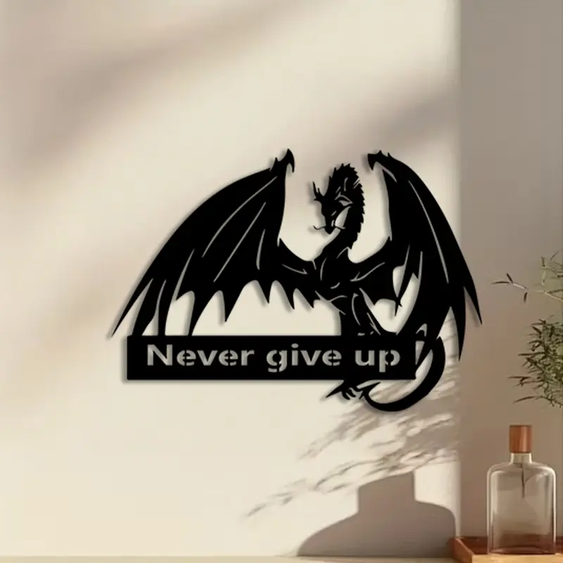 1pc Western Dragon Metal Wall Art, Western Dragon Statue Mural, Perfect for Entryway Wall, Living Room Wall Decor, Holiday Decor, Ideal Gift for Dragon Enthusiasts, Weather-Resistant Metal