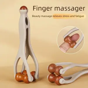 Multifunctional finger massager with massage rollers to unblock meridians, portable finger massager