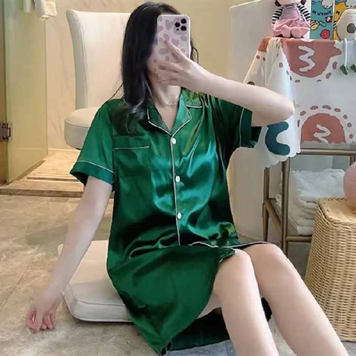 Short sleeved skirt   green