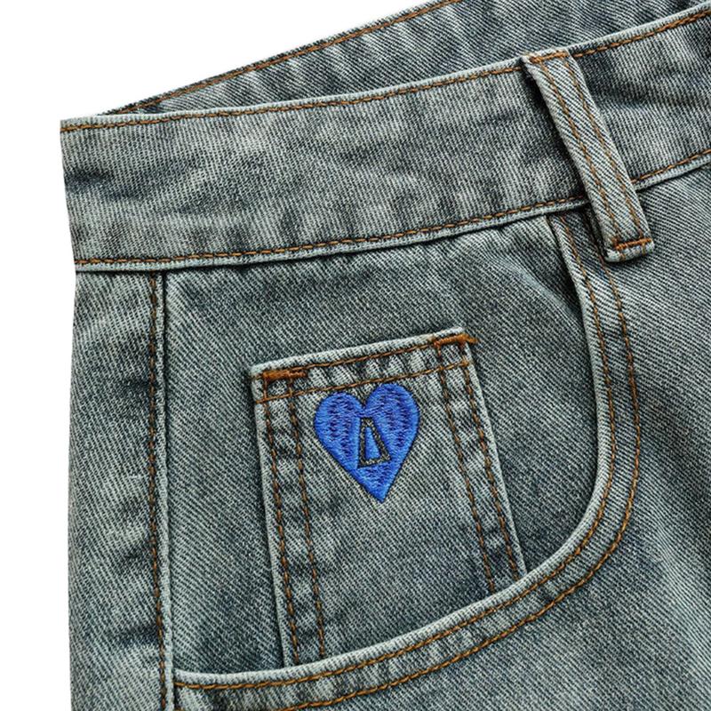 Aelfric Eden Washed Reverse Jorts Mens Casual Denim Shorts Loose Fit Baggy Jean Short Streetwear Trendy Outfits Fathersdaygift Pants