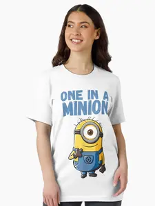 Despicable Me Men's Minions Stuart One in a Million Funny Graphic Tee T-Shirt, Yellow Cartoon Characters T-Shirt Sublimation #cartoonshirt #gift #tshirt #minionshirt #vintage