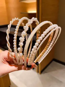 Elegant Faux Pearl Decorated Adjustable Headband, Fashionable Hair Accessories for Women & Girls, Trendy All-match & Exquisite Hair Accessories for Daily Use