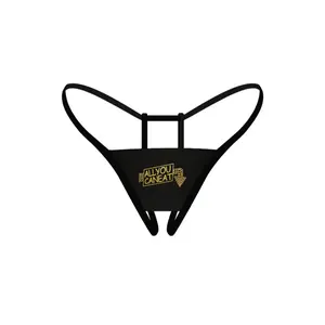 3pcs Golden Letter Printed String Women's Panties Sexy Alluring Lace Thong High Waist Underwear Sets