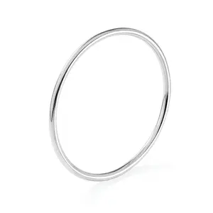 Polished Thin Bangle Bracelet - Stainless Steel