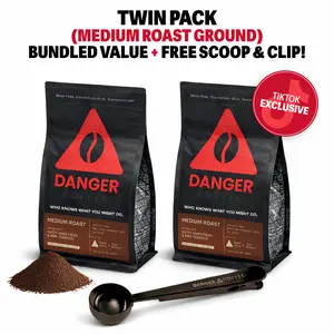 Twin Pack - 2x Medium Roast Ground + Free Scoop with Clip