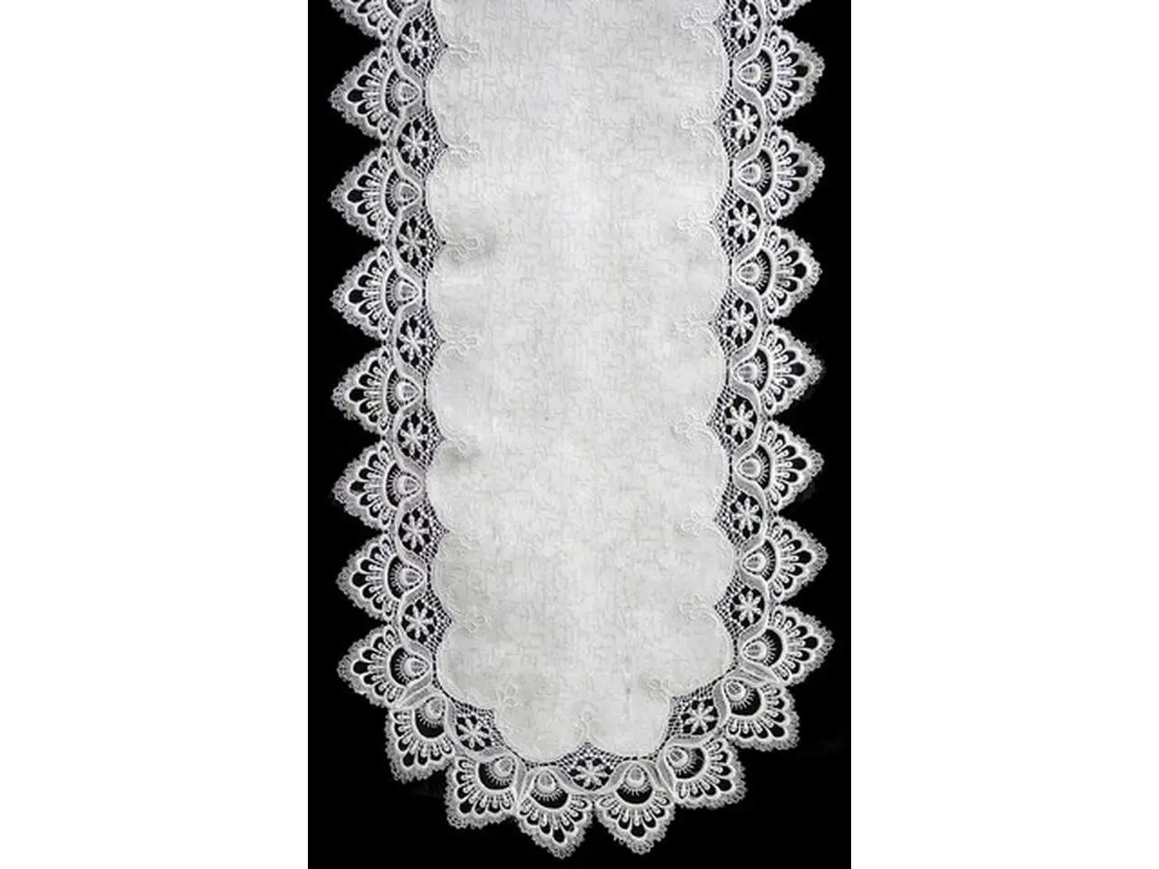 Sinobrite H8139-F1 White Lace Square Table-Topper- 44 x 44 in.