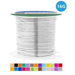 16 Gauge Anodized Aluminum Craft Wire for Jewelry Making - Bendable Flexible Crafting Wire 16 Gauge Wire Colored for Bonsai - Armature Wire for Sculpting - 100 feet